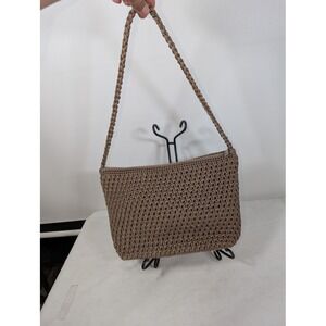 Sak Crochet Beige Zip Shoulder Handbag Tote